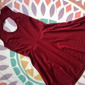 Alya Red Skater Dress